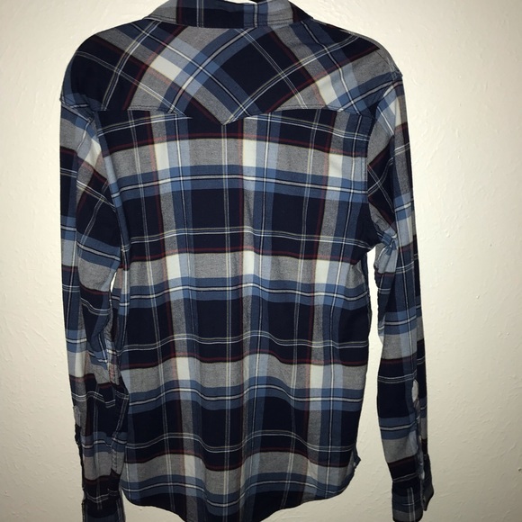 Lucky Brand Plaid Pearl Snap Button Down Top - Picture 2 of 5